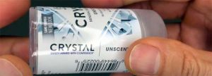 Crystal unscented deodorant stick