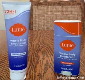 Lume Stick and Cream Deodorants