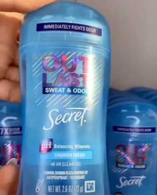 Secret deodorant