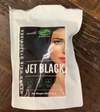 Jet Black Henna Hair Dye 